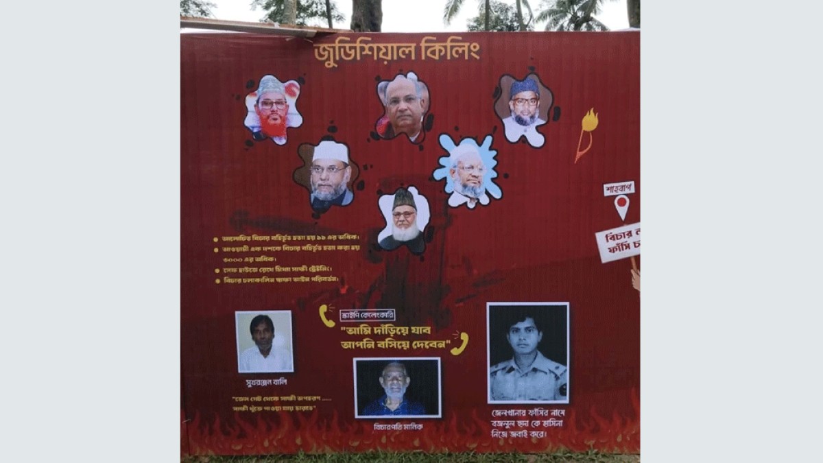 বিতর্কের মুখে রাবির সেইযুদ্ধাপরাধে দণ্ডিতদের বিলবোর্ড মুছে ফেলার সিদ্ধান্ত