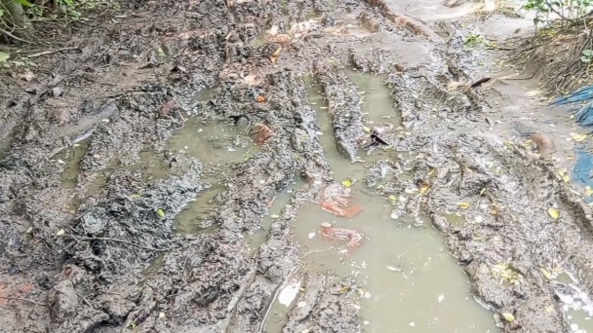 তিন গ্রামের মানুষের যাতায়াতের একমাত্র সড়ক এখন মৃত্যুফাঁদ 