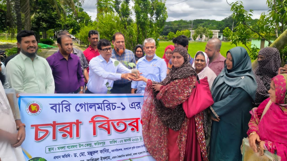 ফরিদপুরে মশলা জাতীয় ফসলের আধুনিক উৎপাদন কলাকৌশল বিষয়ক কৃষক প্রশিক্ষণ অনুষ্ঠিত