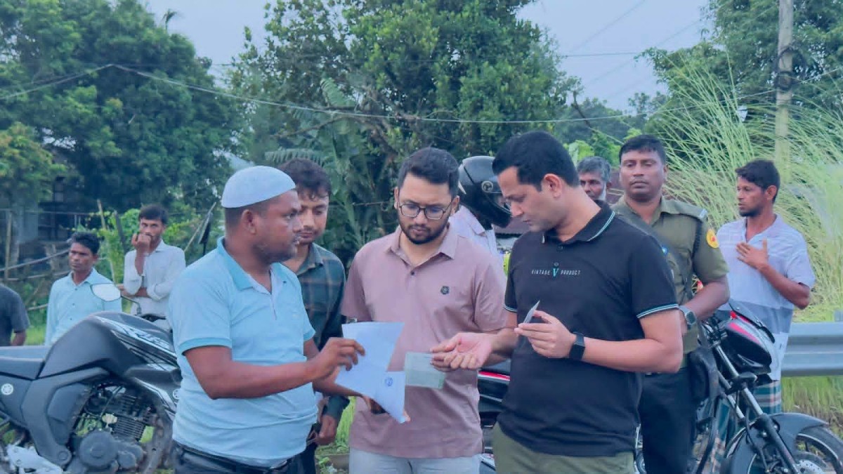 ছয়গাঁওয়ে অবৈধভাবে কৃষিজমি কাটায় ৫০ হাজার টাকা জরিমানা