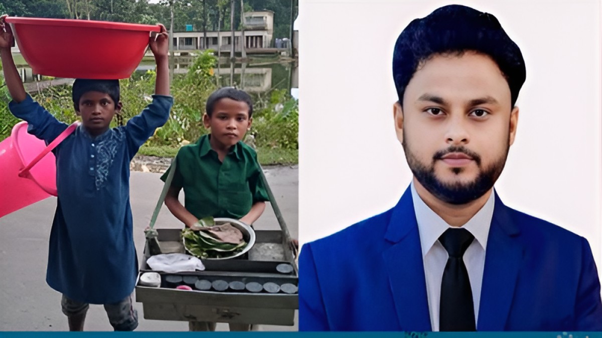 যেই কাঁধে  ছিল ঝালমুড়ি বিক্রির বাটি, সেই কাঁধে এখন স্কুলের ব্যাগ।মানবিক দৃষ্টান্ত স্থাপন করলেন গলাচিপার ইউএনও- আবুজর।