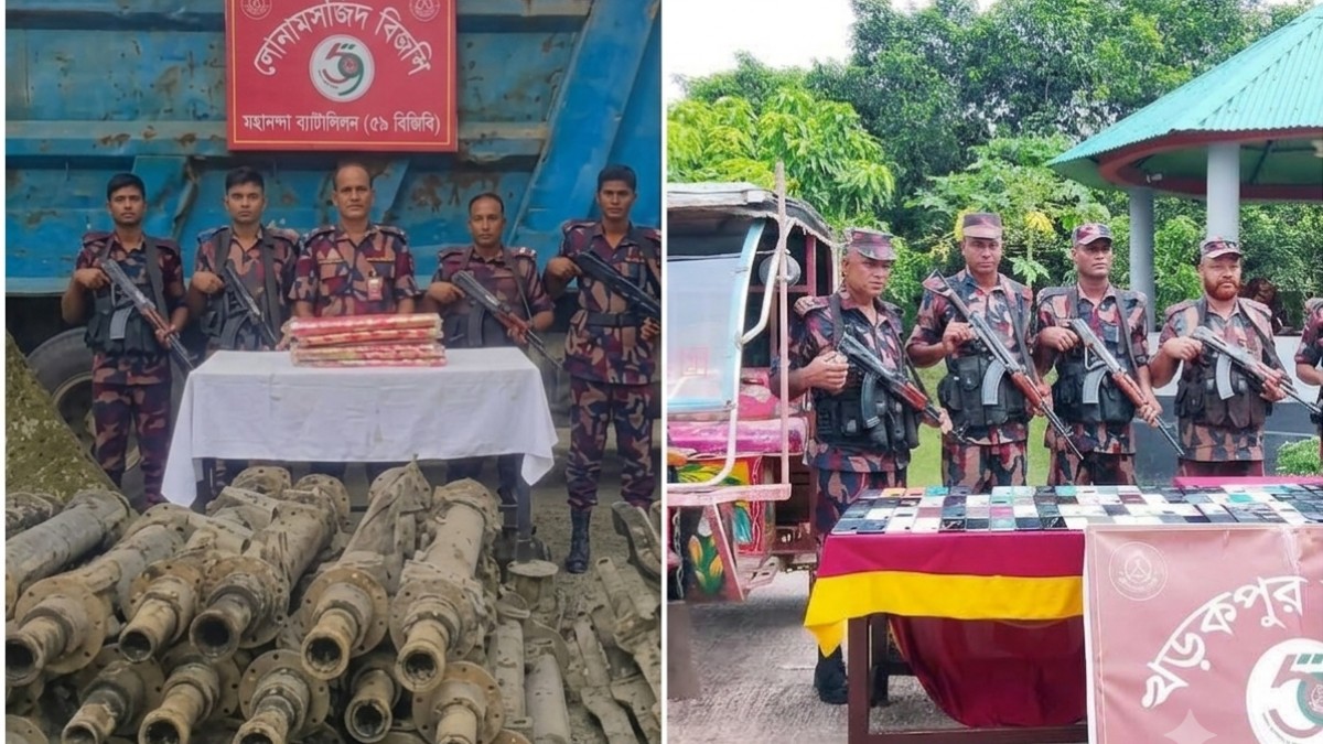 চাঁপাইনবাবগঞ্জে ৫৯ বিজিবি’র জোড়া অভিযান: ৩ কোটি টাকার চোরাচালানী পণ্যসহ ভারতীয় ট্রাক ও ইজিবাইক জব্দ