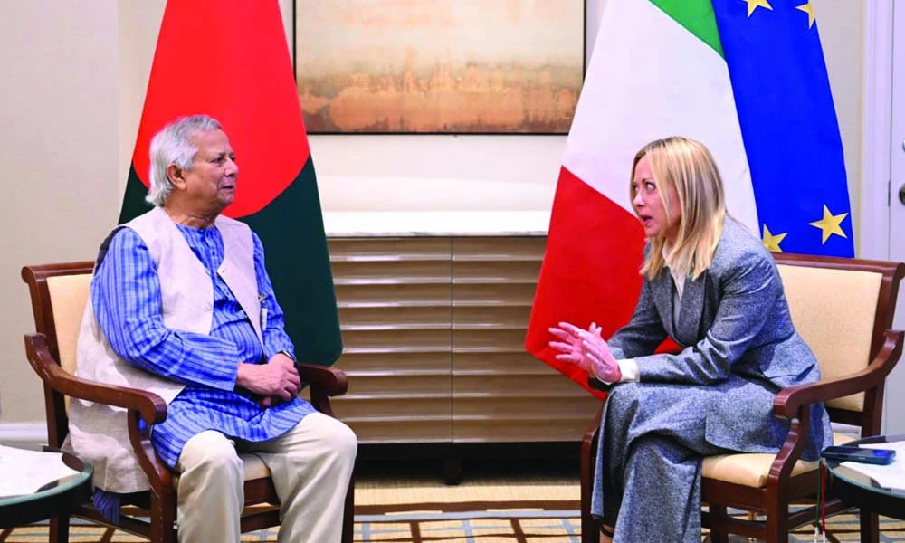ইতালির প্রধানমন্ত্রীর সঙ্গে প্রধান উপদেষ্টার বৈঠক